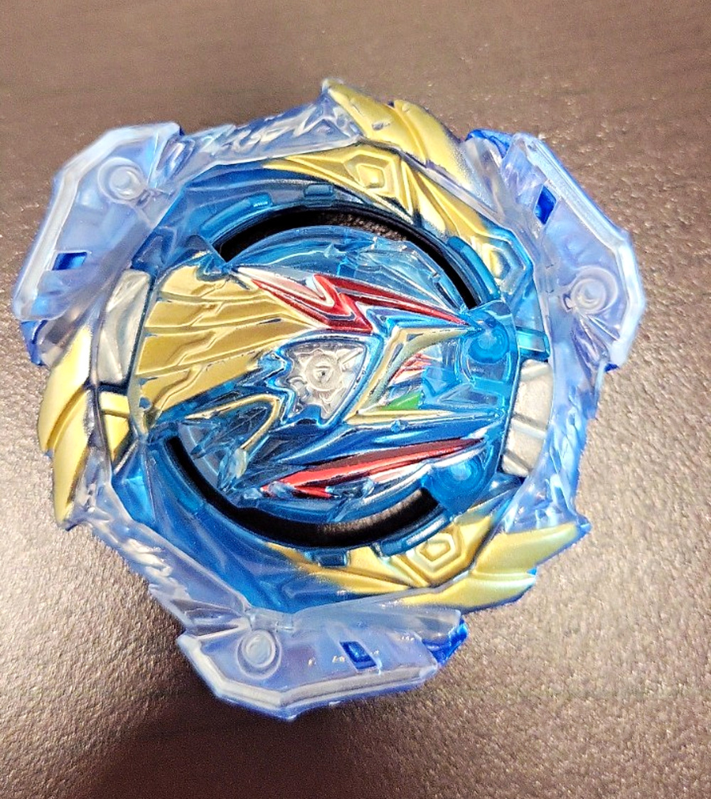 Beyblade Burst Game Piece Spinning Top Parts Plastic Metal Blue Yellow Silver